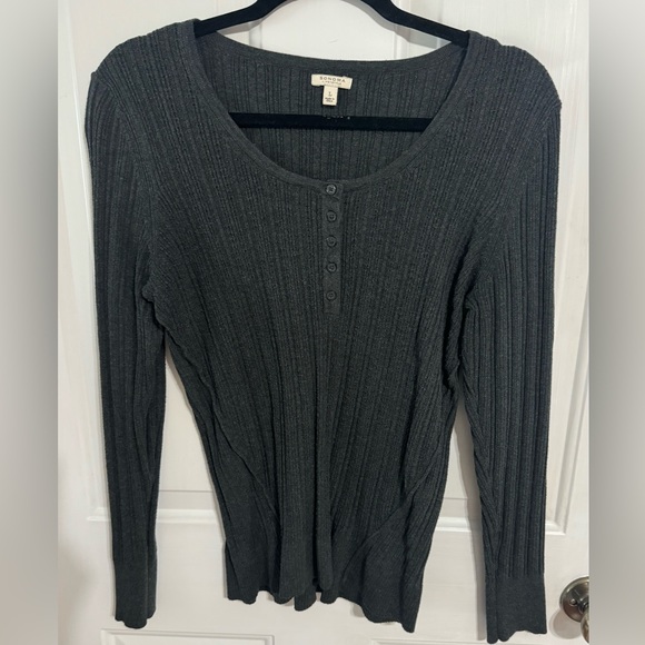 Sonoma Sweaters - Ribbed Henley Sweater